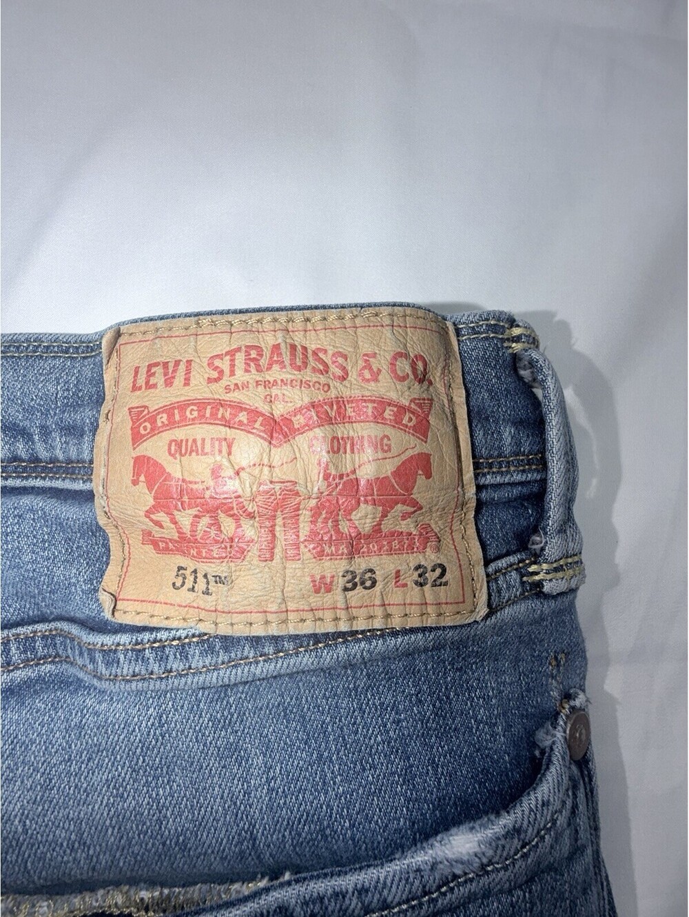 Rare Leviโs Jeans 511 Button Fly 36x32